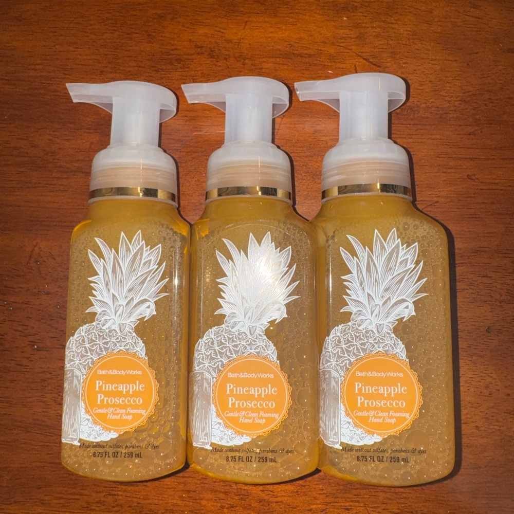 3 Pineapple Prosecco Gentle Foaming Hand Soap Bath & Body Works 8.75 fl oz